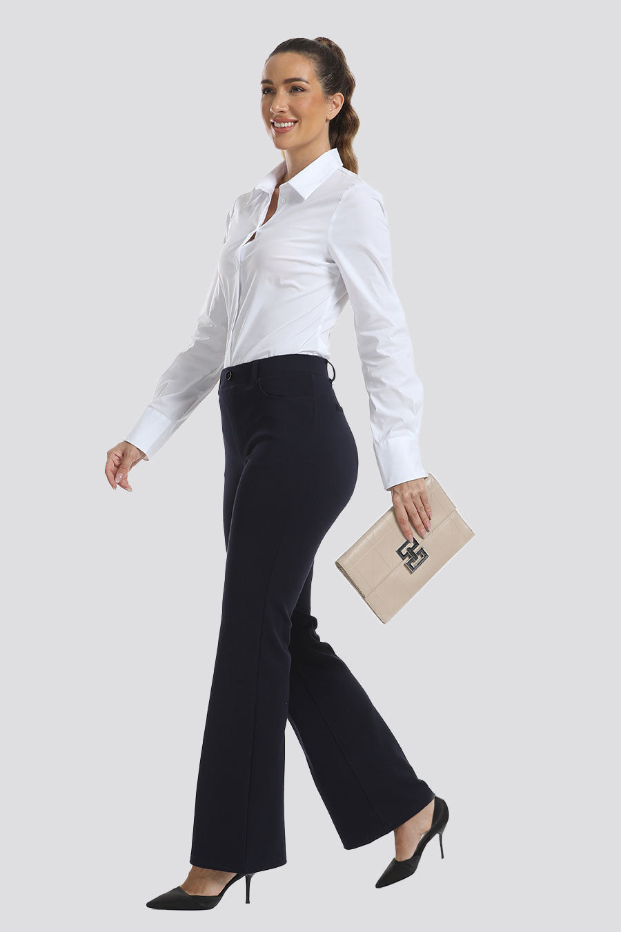 Women Casual Pants Navy side view