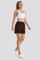 Full-body Coffee shorts for women