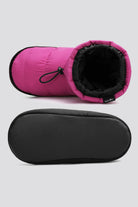 Fuchsia ballet warm up booties top view