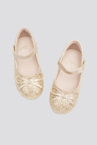 Girls Classic Mary Janes gold top view