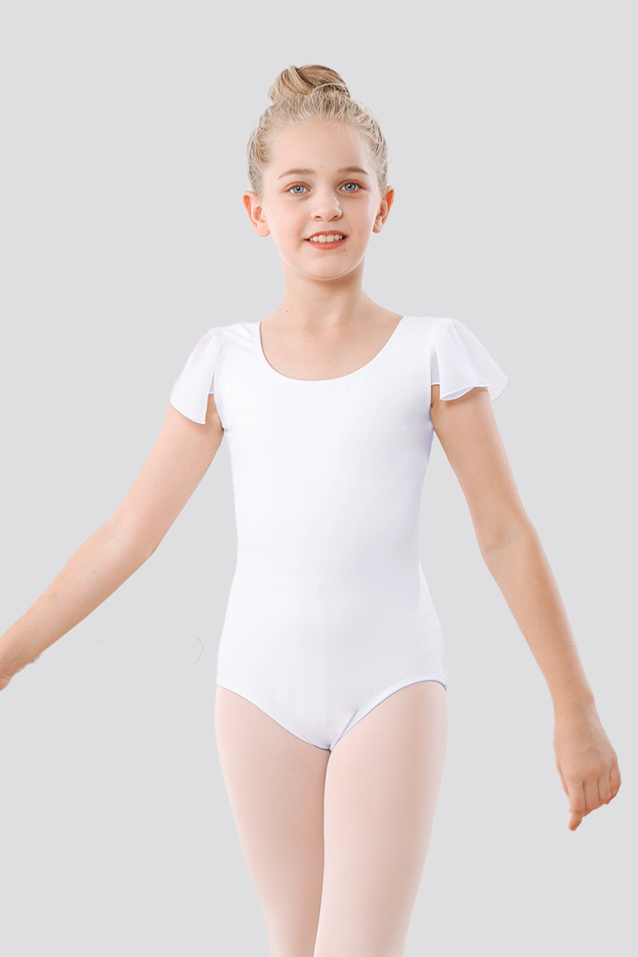 gymnastics clothing front view white