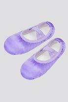 satin ballet flat purple overhead shot