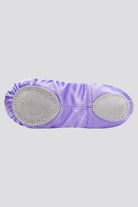 satin ballet flat purple detail