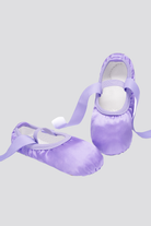 Satin ballet shoes purple