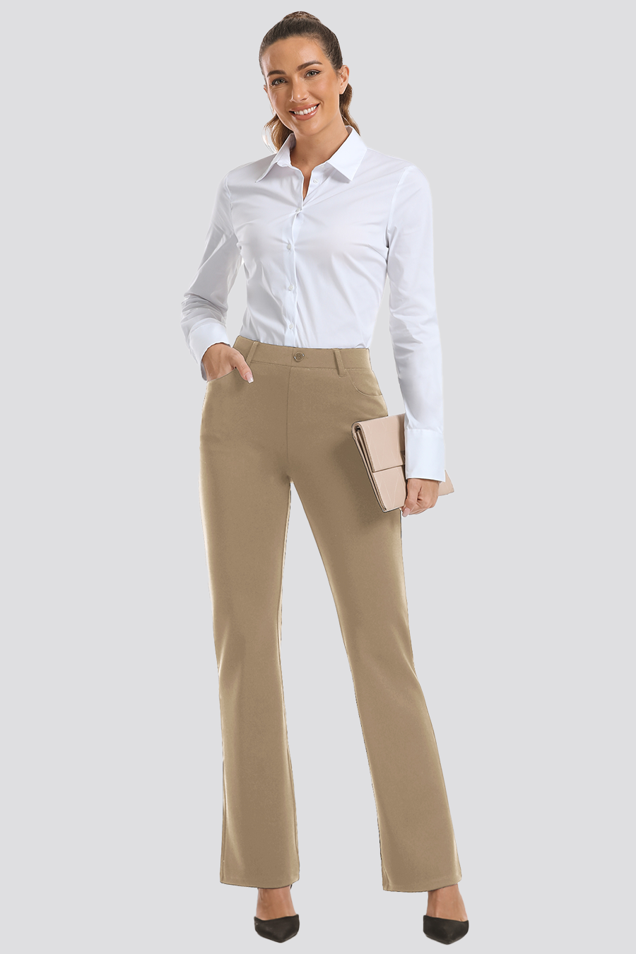 Women Casual Pants Khaki