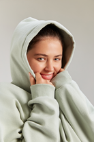 Mint Green lightweight hoodies womens detail