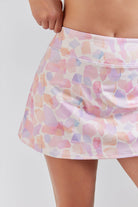 Pastel Terrazzo tennis skirt detail