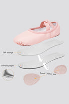 pink ballet shoes detail