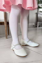  White mary jane shoes for girls side view