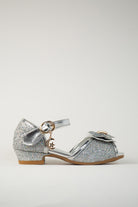 Girls Sparkly Princess Low Heels Sandals side view