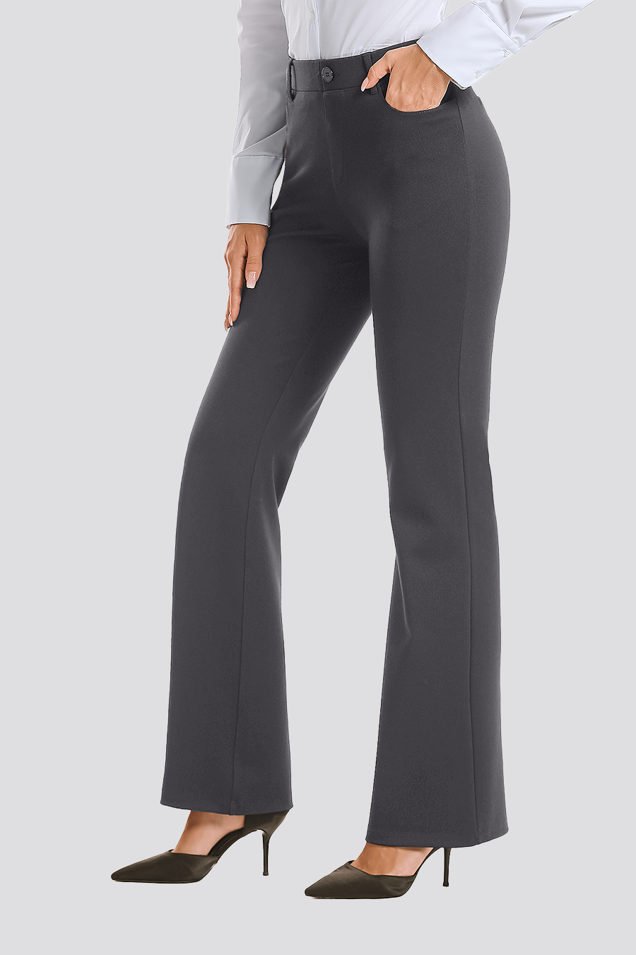 Business Casual Pants Charcoal side view