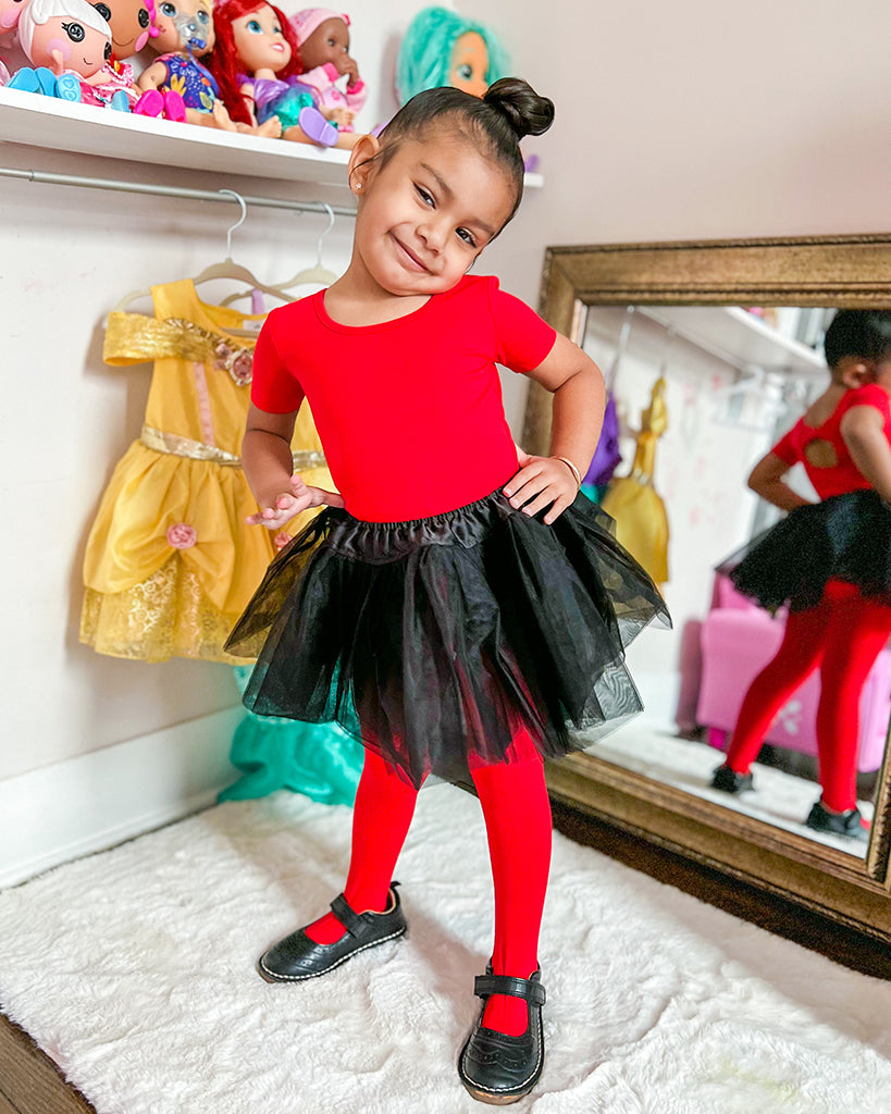 red outfits red tights