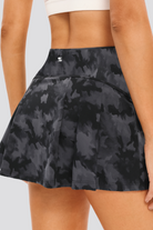 Black & Grey Camo tennis dress back view