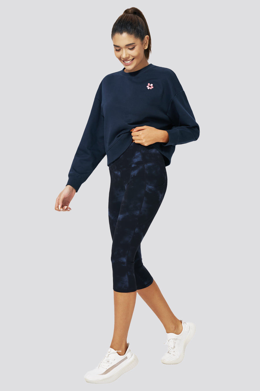 Womens cropped sweatshirt full view