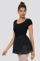 Black tulle skirt side view 