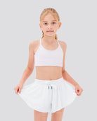 White butterfly shorts for girls