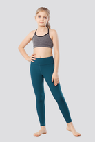 Girls Yoga Pants Dark Teal