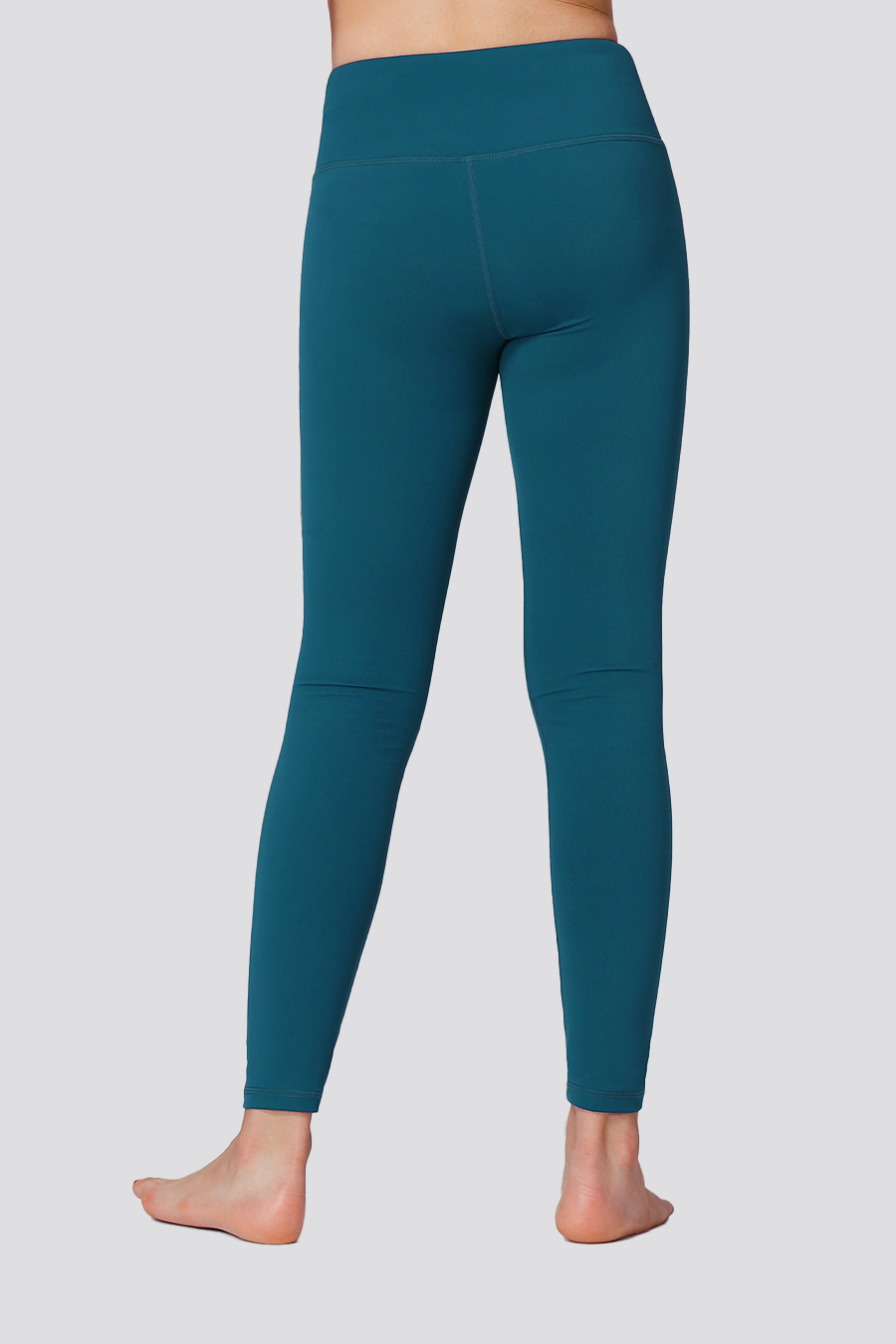 Girls Yoga Pants Dark Teal back view