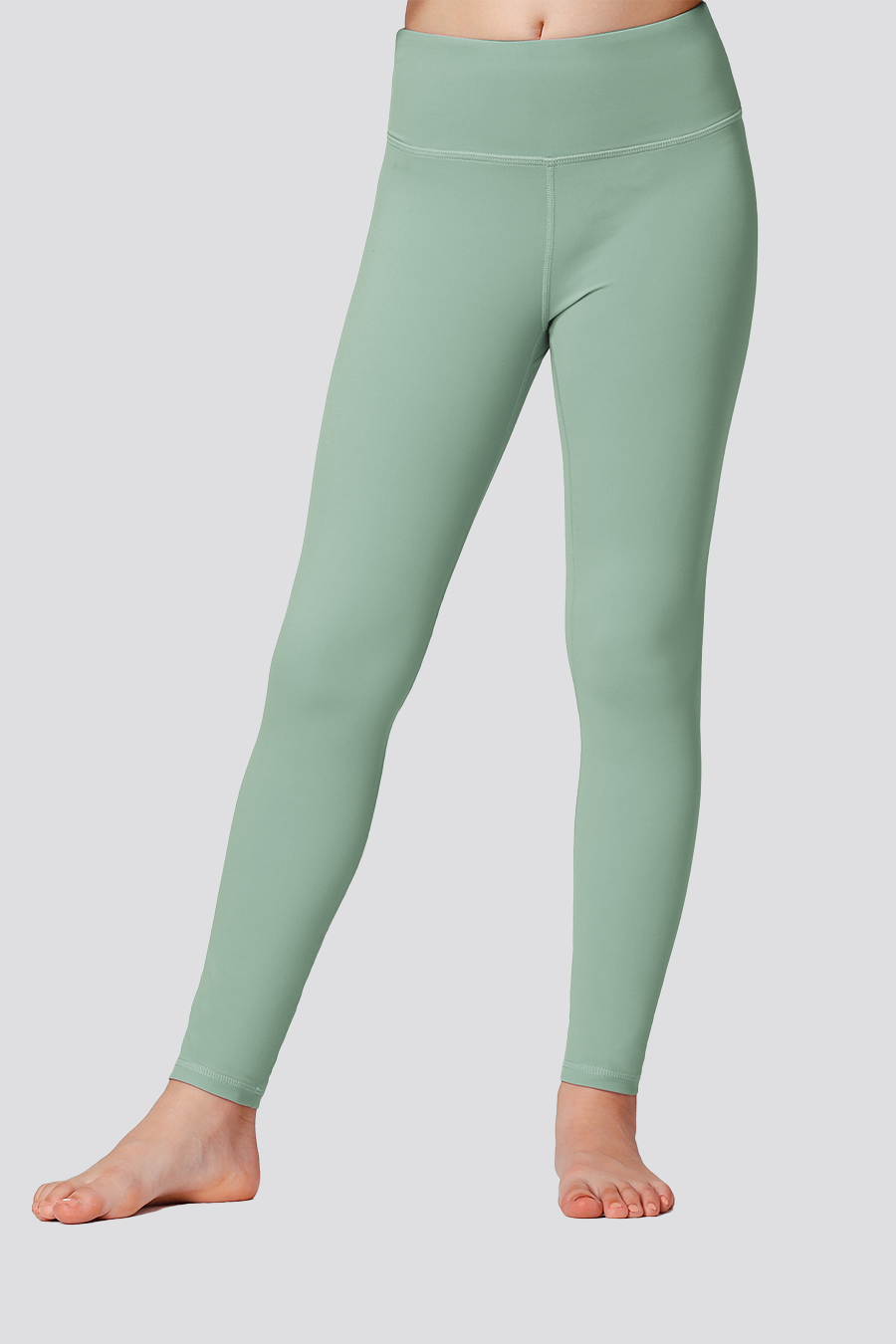 Girls Workout Pants Jade Green close up