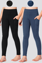 Two color yoga pants front view