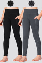 Two color yoga pants front view