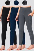 Three color yoga pants front view