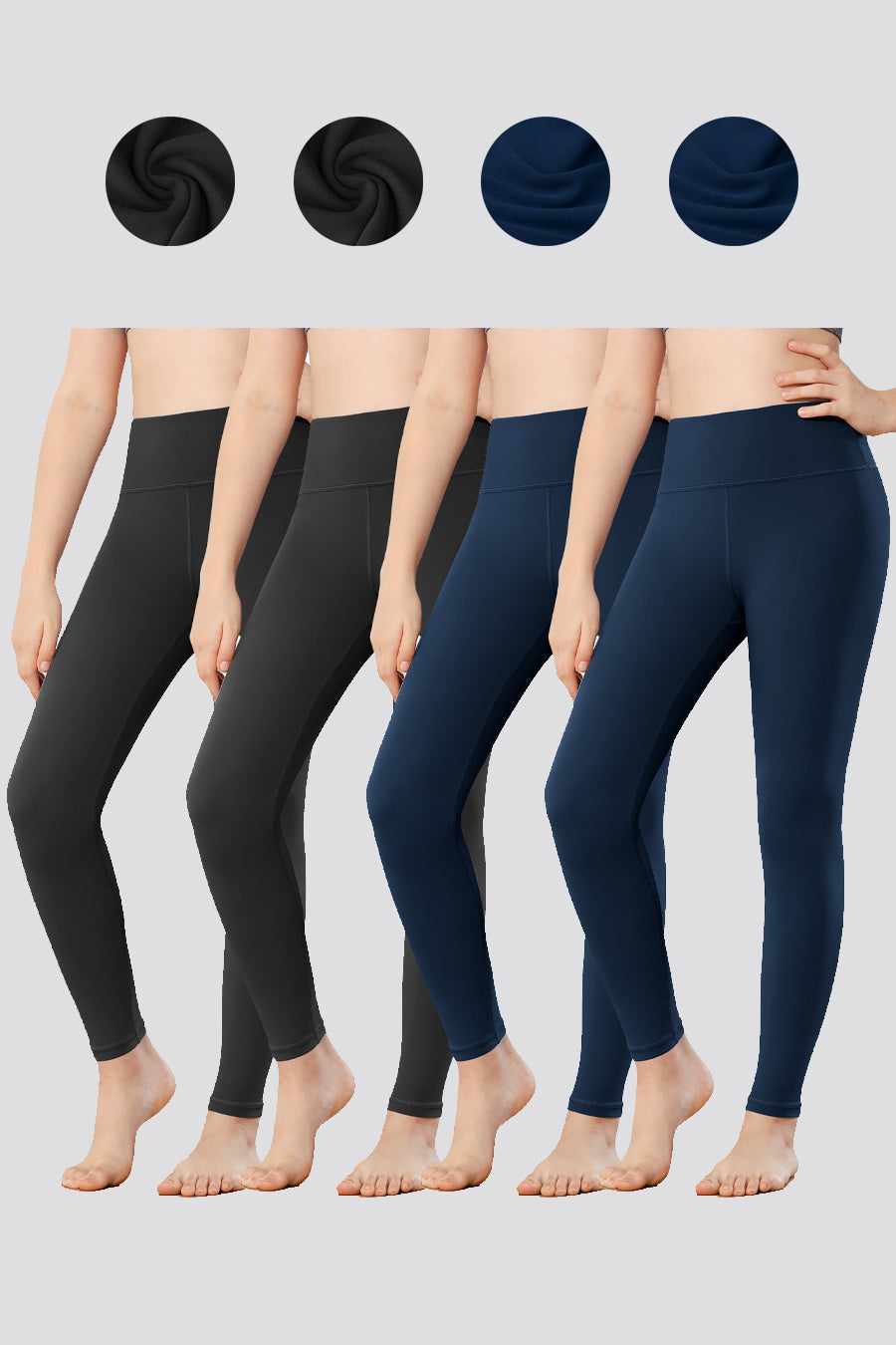 Two color yoga pants front view 