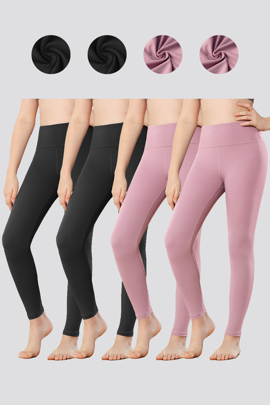 Two color yoga pants front view 