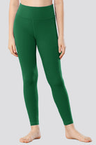 Girls Workout Pants Evergreen front view