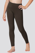 Girls Athletic Pants Espresso close up