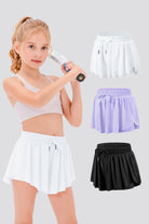 running short pack black white purple