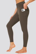 Women Workout Leggings Tea Brown side view