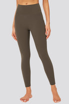 Women Workout Leggings Tea Brown front view