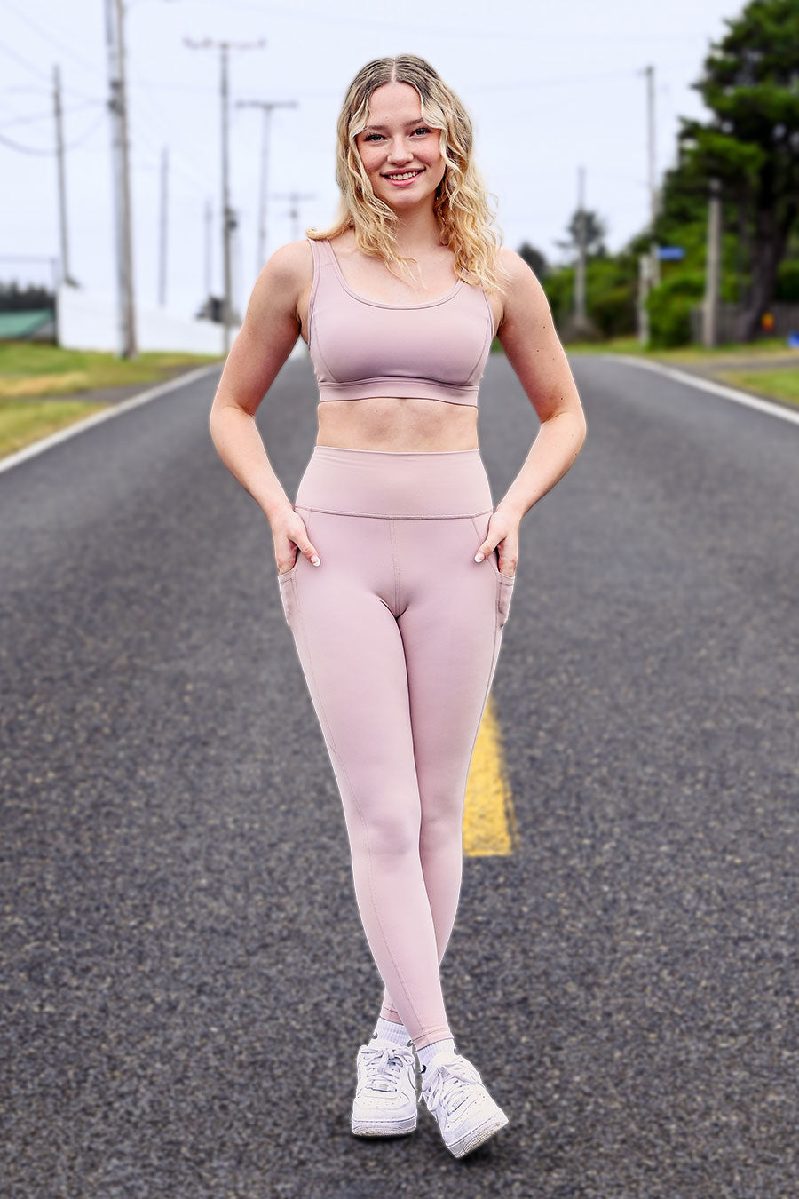 Women Yoga Pants Rose Clay