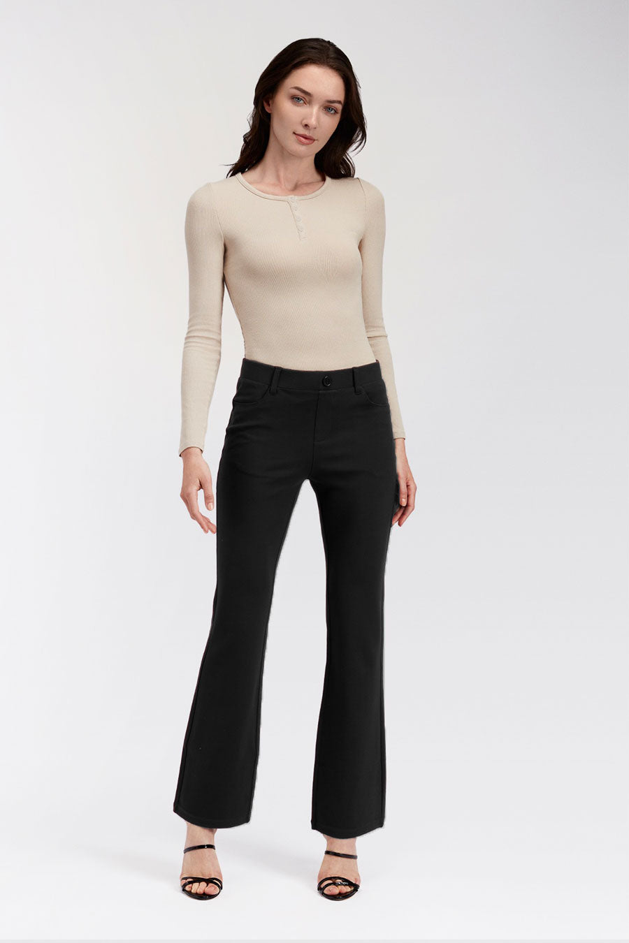 Women Bootcut Pants Coffee