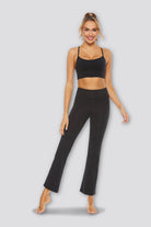 Women Bootcut Leggings Black