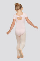 short sleeve leotard Ballet Pink back view