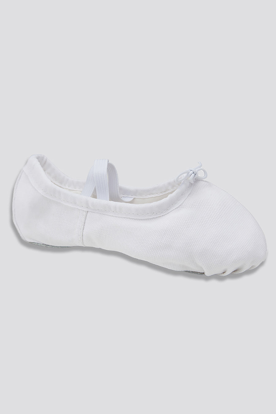 Women white ballet shoes side view