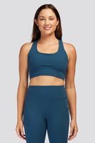 criss cross sports bra Oceanic front