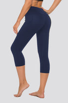 navy capri leggings back view