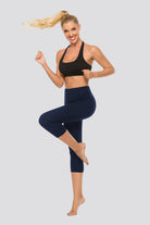 navy capri leggings