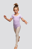 leotard short sleeve Lavender front view