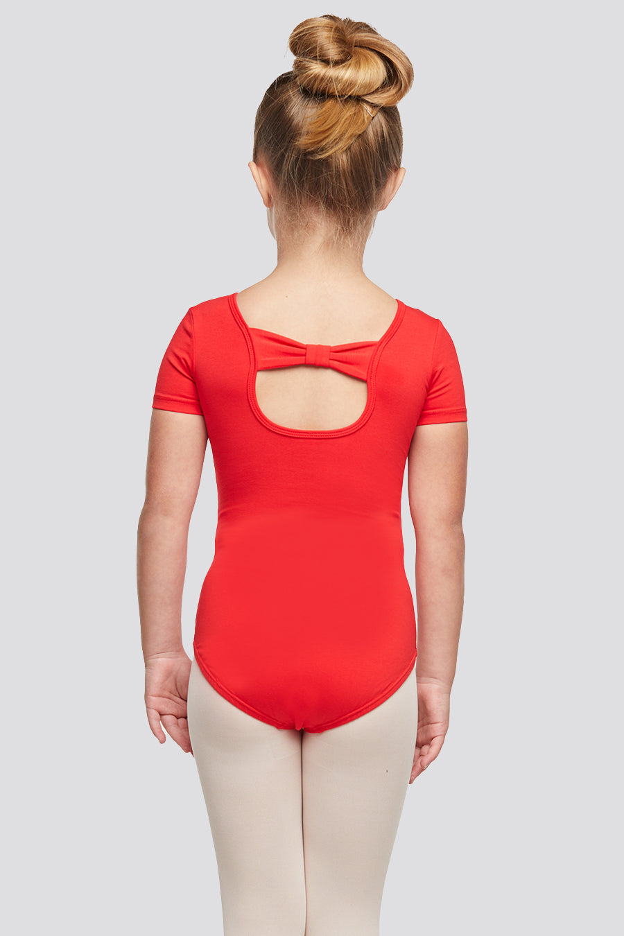 leotard short sleeve Red back view