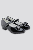 Black mary jane shoes for girls front view 