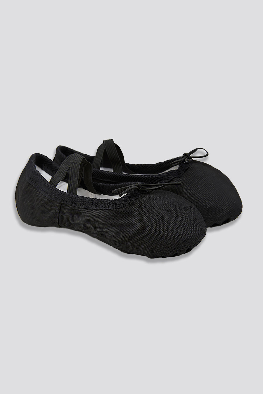 Women canvas ballet shoes black