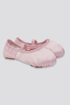 Ballet ribbon shoes pink side view