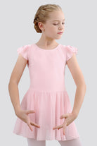 ruffled leotard Ballet Pink front view