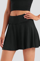 black tennis skirt front view