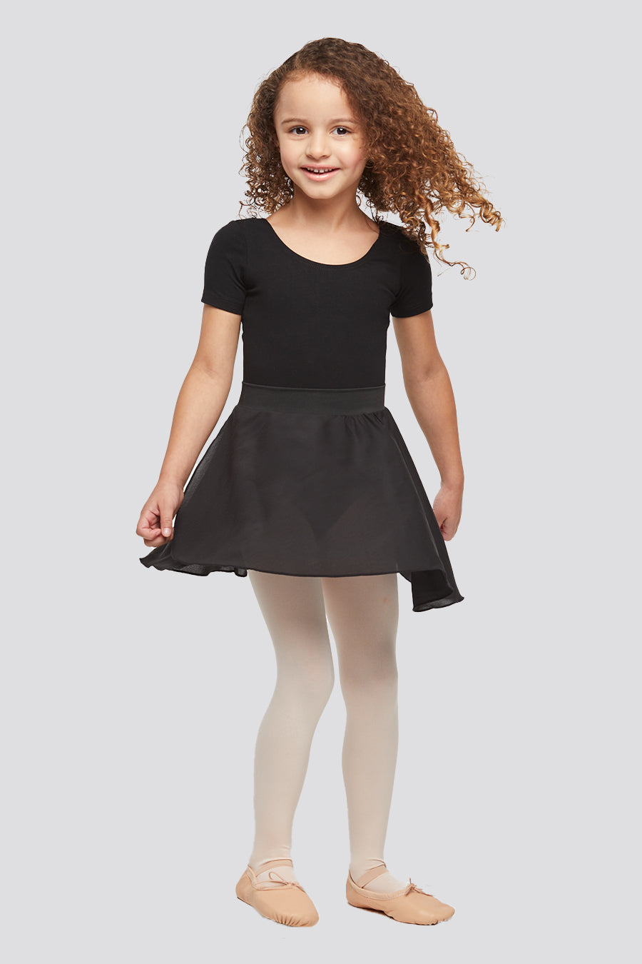 Full-body black ballet outfits for toddlers