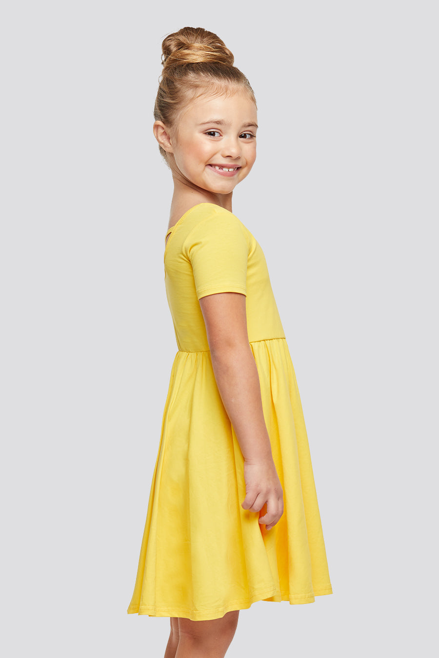 Yellow a line dress